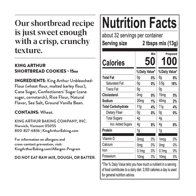 Shortbread Cookie Mix | King Arthur Baking Company